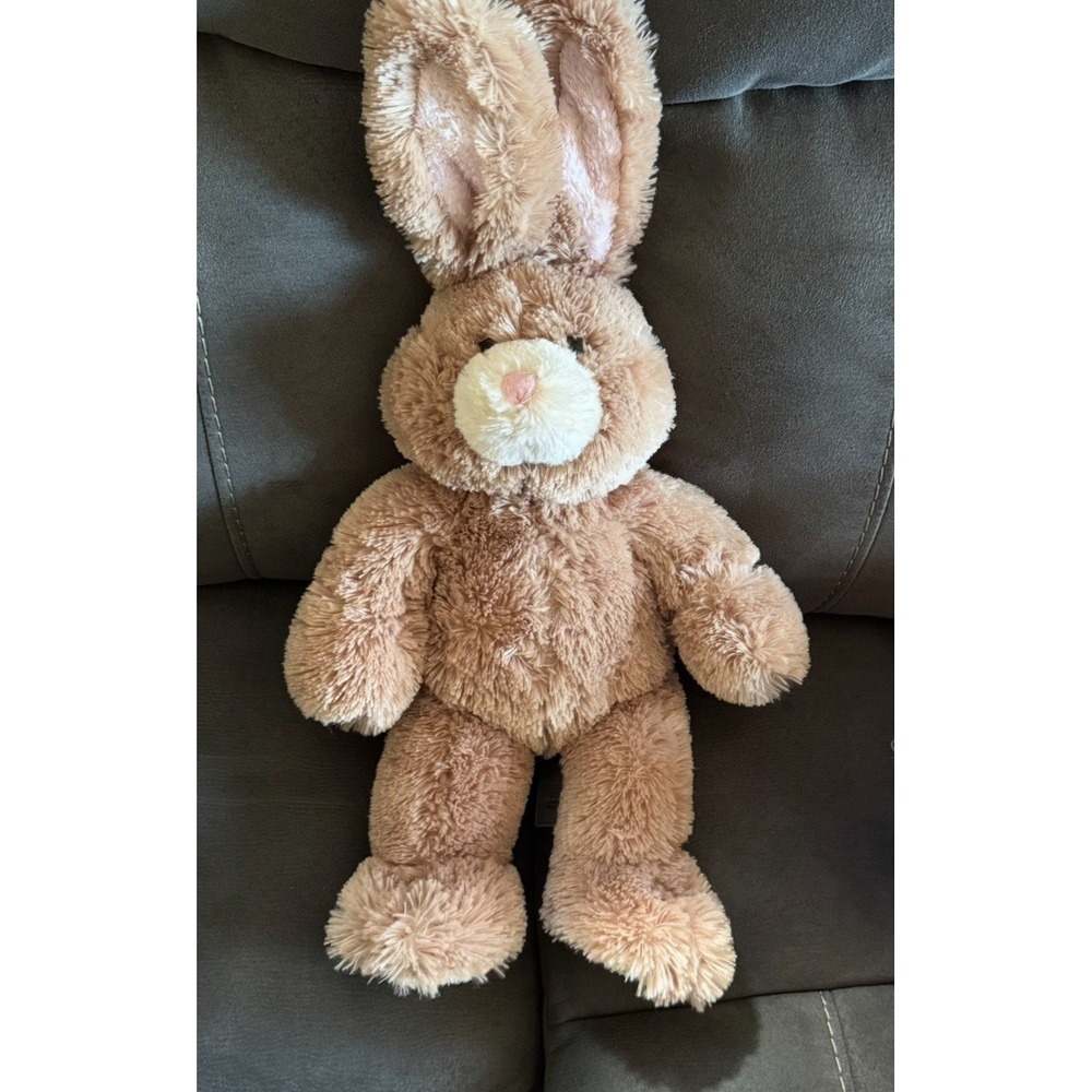 BUILD A BEAR BROWN EASTER BUNNY RABBIT 17" PLUSH with Wired Ears